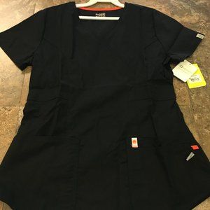 Code Happy Mock Wrap Top